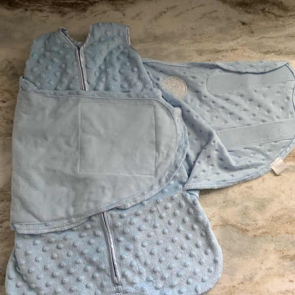 Halo Pajamas Halo Sleepsack Blue Plushy Dot Velboa Size Newborn